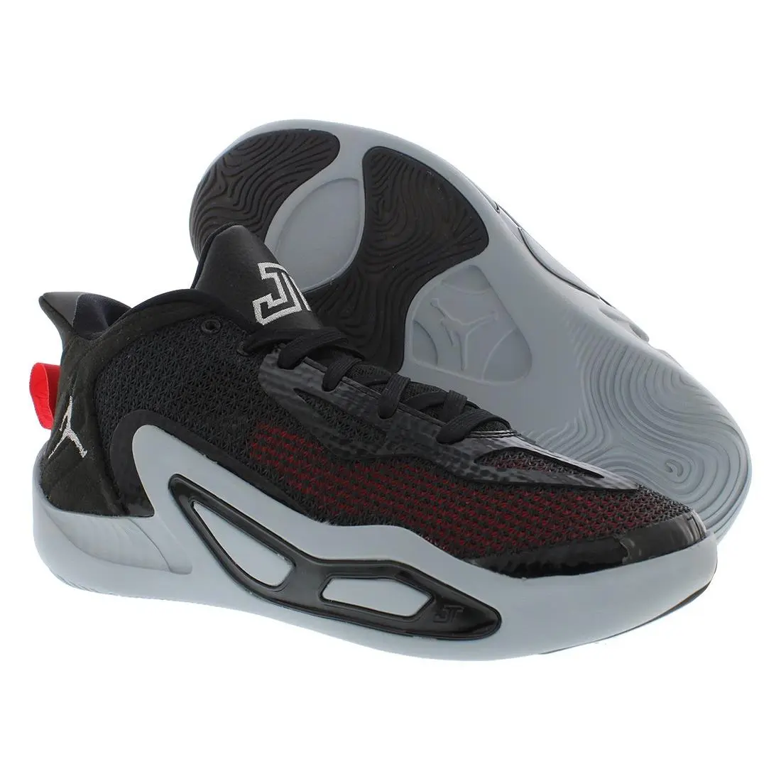 Nike Jordan Tatum 1 GS Boys Shoes Size 6.5 Color: Black/metallic Silver - Black/Metallic Silver, Main: Black