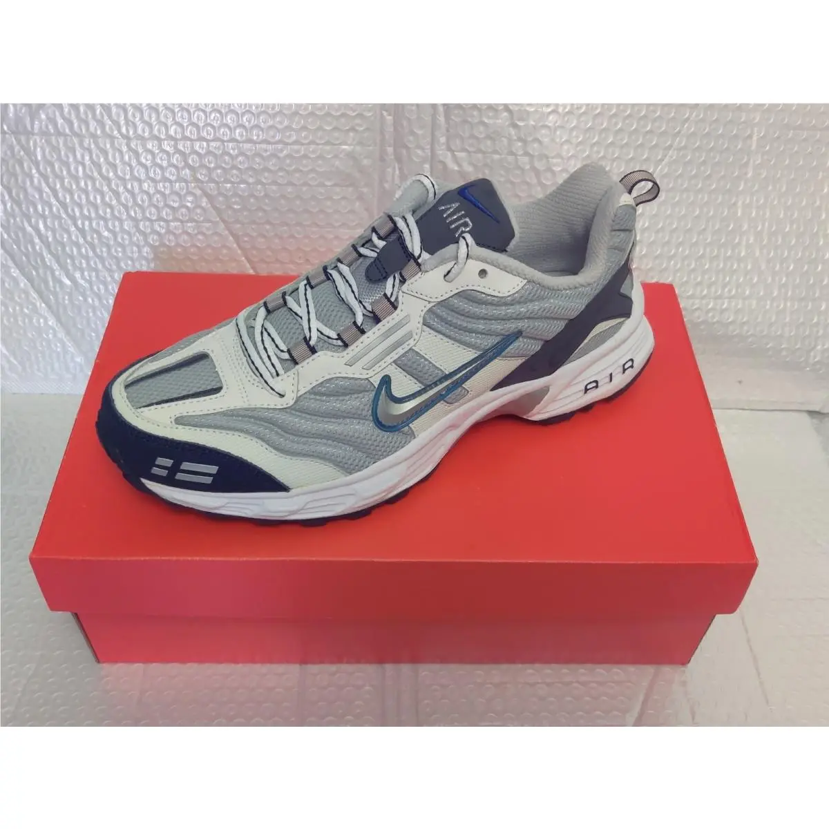 Nike shoes - Nike Air Copious - Air Copious - 310317-001 - Metallic Silver White Blue logo 0