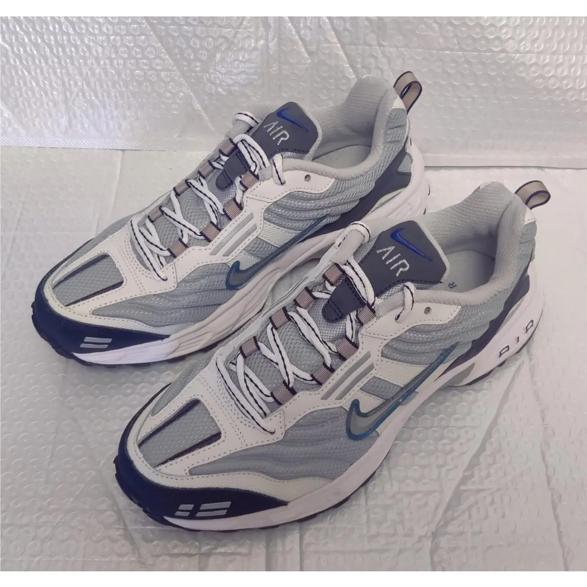 Nike shoes - Nike Air Copious - Air Copious - 310317-001 - Metallic Silver White Blue logo 3