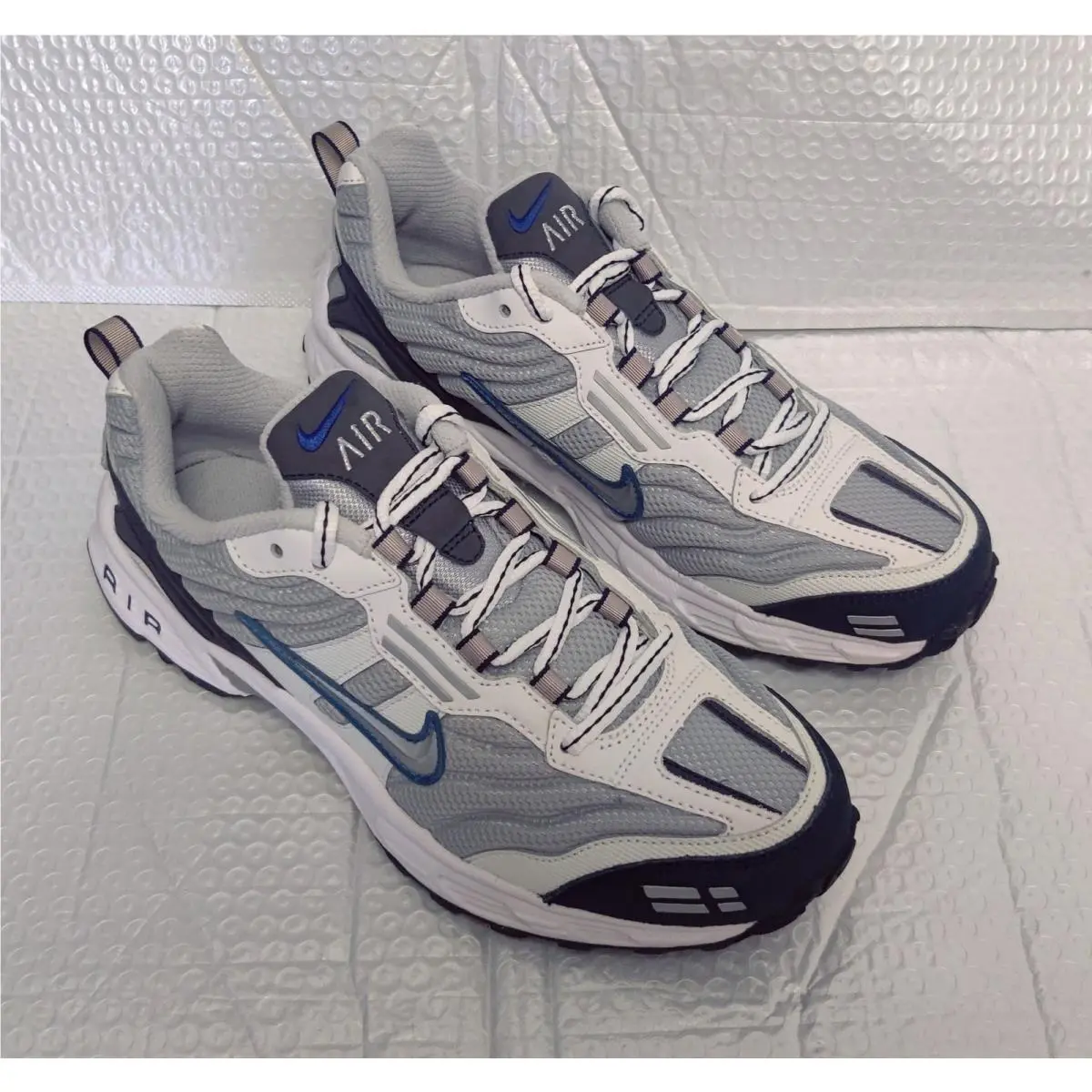 Nike shoes - Nike Air Copious - Air Copious - 310317-001 - Metallic Silver White Blue logo 4