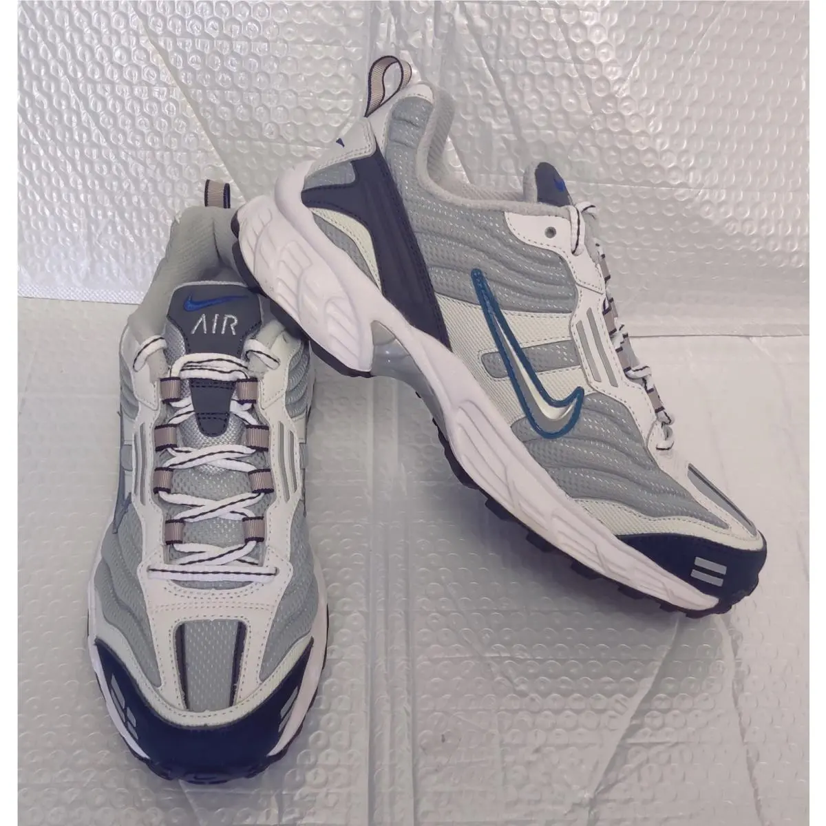 Nike shoes - Nike Air Copious - Air Copious - 310317-001 - Metallic Silver White Blue logo 6