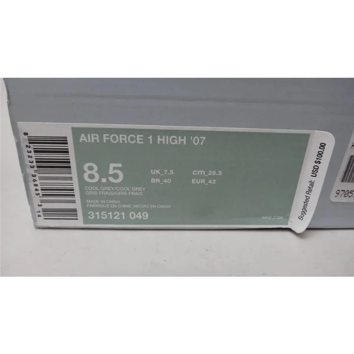 Nike shoes - Nike Air Force 1 High 07 - 315121-049 - Gray 1
