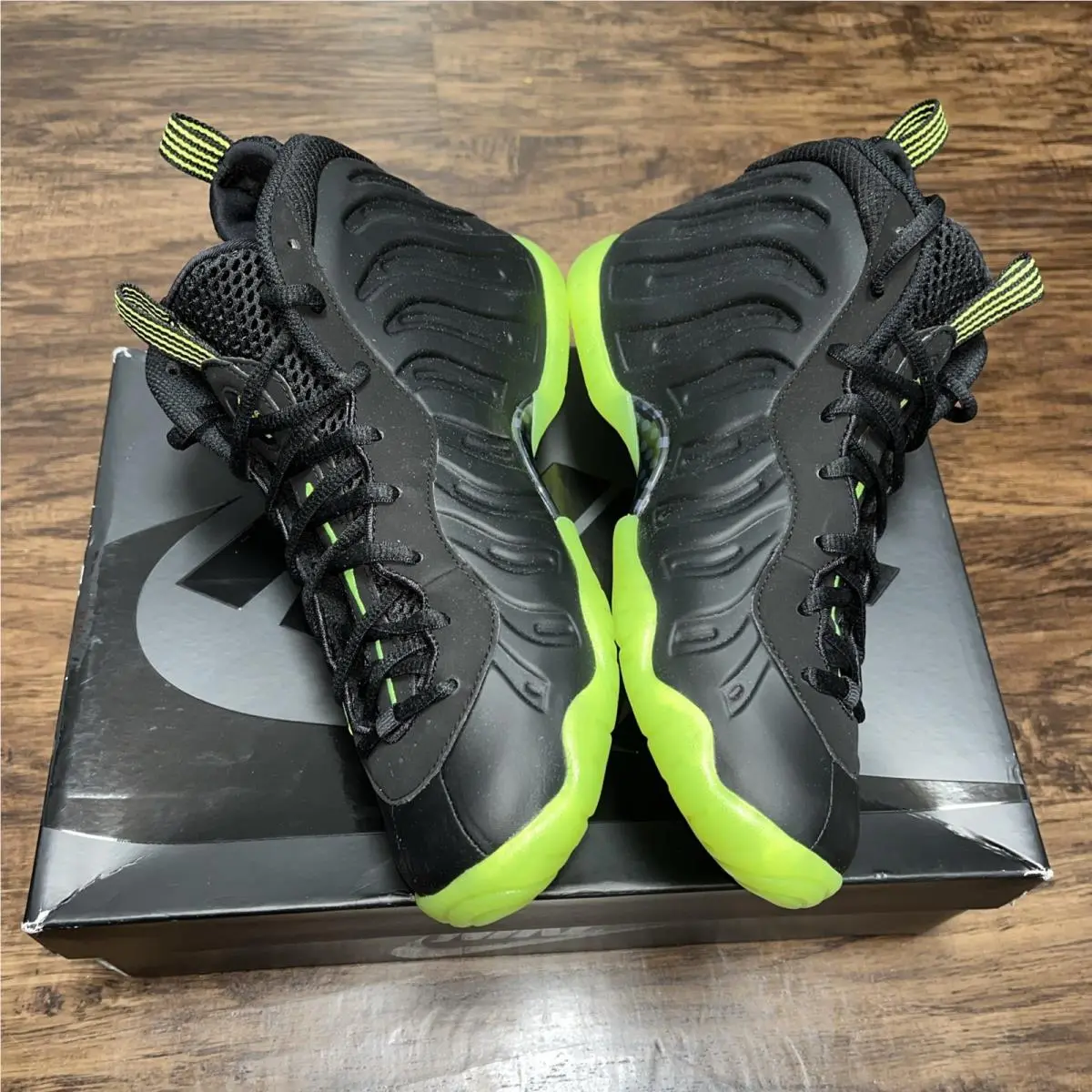 Nike shoes - Nike Little Posite - Little Posite - Black/Volt 2