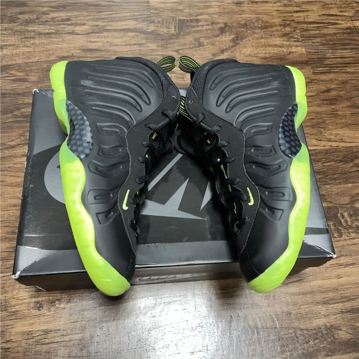 Nike shoes - Nike Little Posite - Little Posite - Black/Volt 3