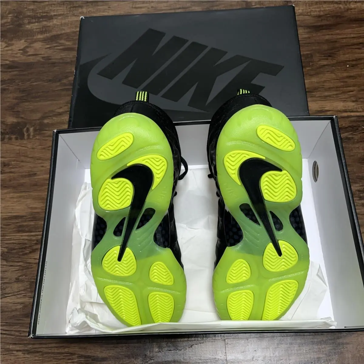 Nike shoes - Nike Little Posite - Little Posite - Black/Volt 5