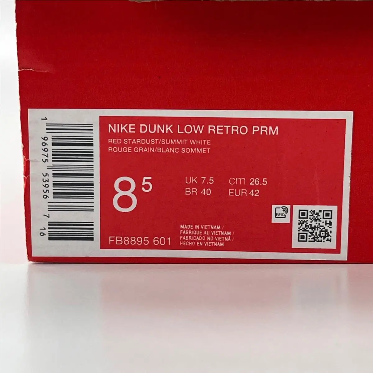 Nike shoes - Nike Dunk Low PRM Red Stardust - Pink 8