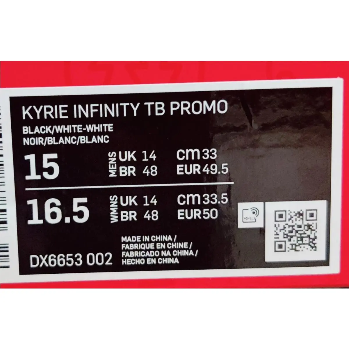 Nike shoes - Nike Kyrie Infinity - Kyrie Infinity - DX6653 002 Promo - black white 3