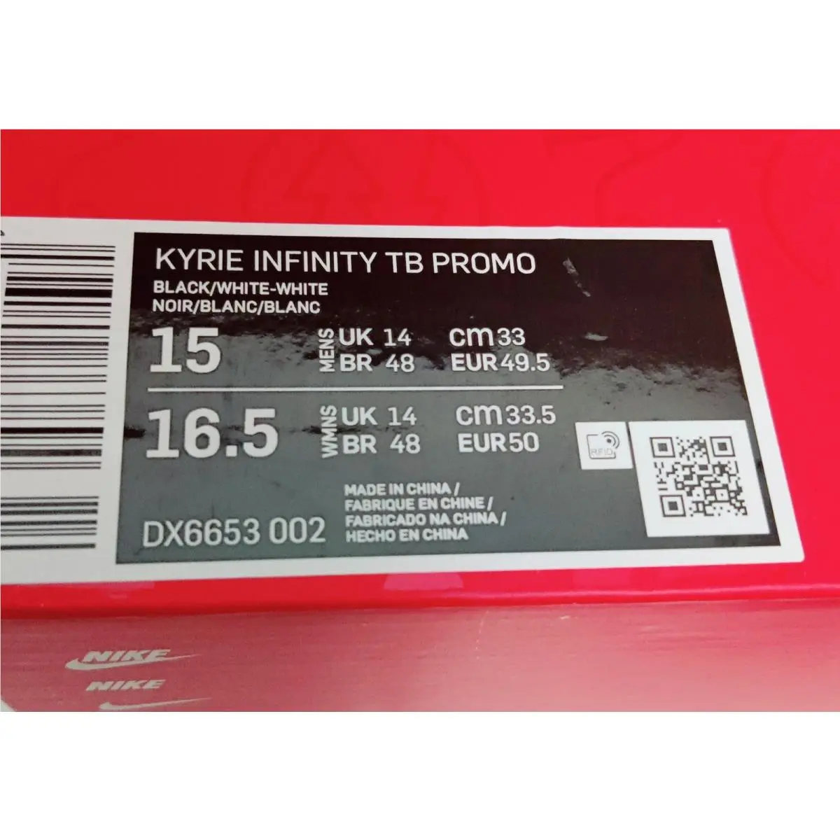 Nike shoes - Nike Kyrie Infinity - Kyrie Infinity - DX6653 002 Promo - black white 4