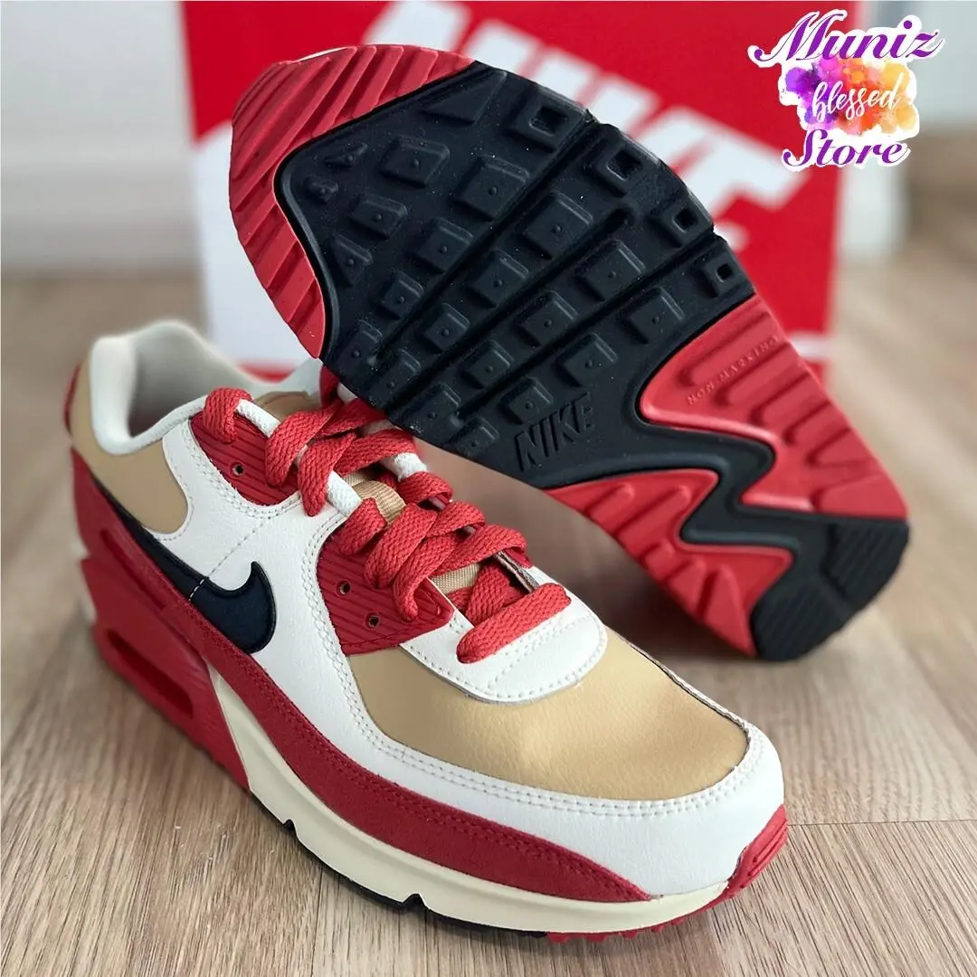 Nike shoes - Nike Air Max 90 - Air Max - CD6864 200 - Sesame/Black-Red Clay-Sail (UPC: 196149520605) 0