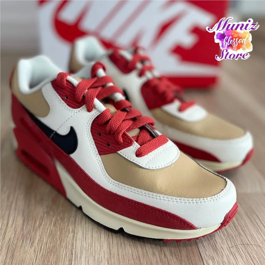 Nike shoes - Nike Air Max 90 - Air Max - CD6864 200 - Sesame/Black-Red Clay-Sail (UPC: 196149520605) 6