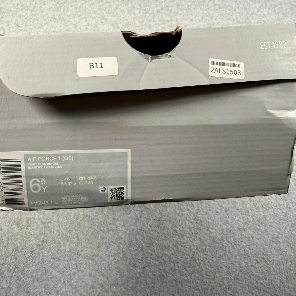 Nike shoes - Nike Air Force 1 GS - White 0
