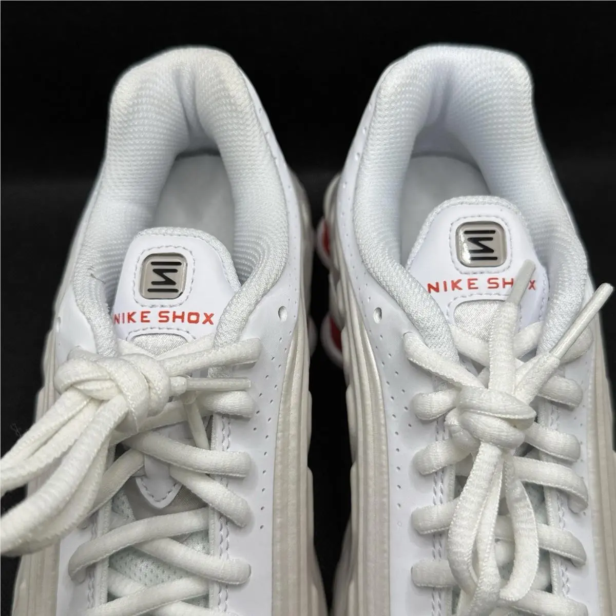 Nike shoes - Nike Shox R4 - Shox - White / Red 5