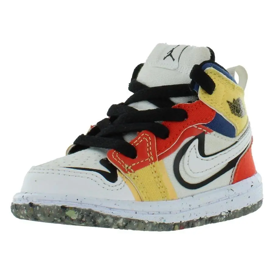 Nike Jordan 1 Mid SE Infant/toddler Shoes Size 4 Color: White/black/picante Red