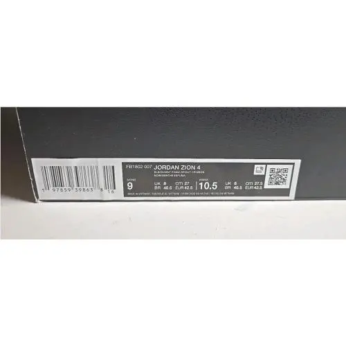 Nike shoes - Jordan Zion 4 - Zion - FB1802-007 - Black 10