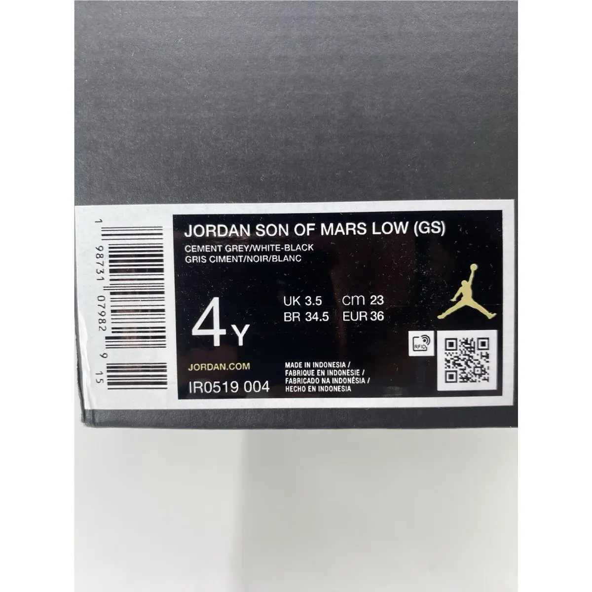 Nike shoes - Jordan Son Of Mars - Son Mars - IR0519 004 - Cement Grey/White-Black (UPC: 198731079829) 8