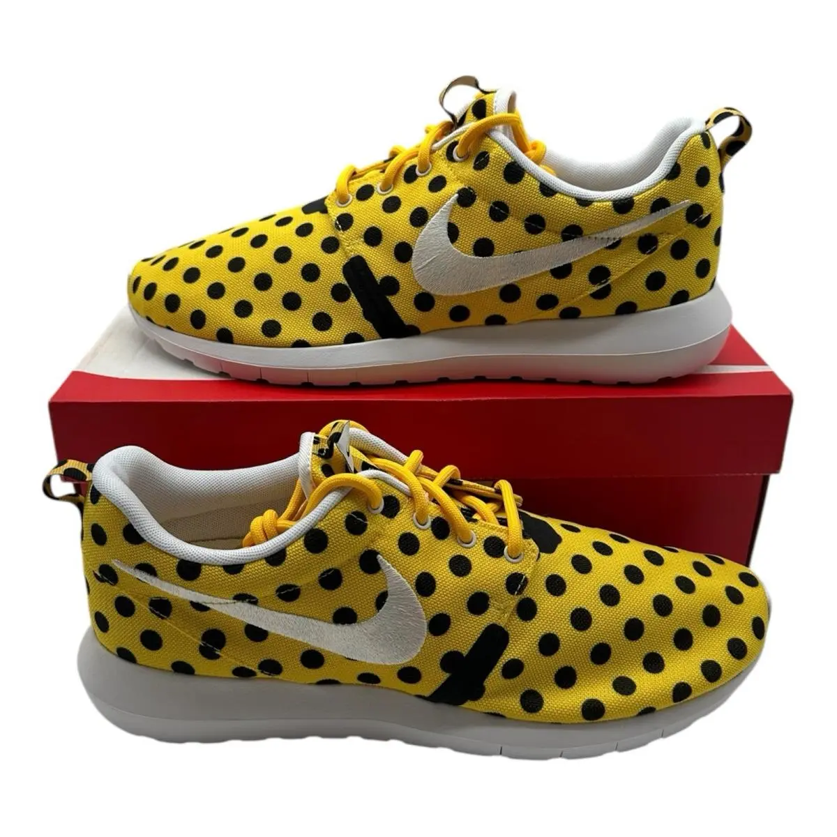 Nike Roshe Run NM QS Shoes Mens 11.5 Yellow Polka Dot Pack Sneakers 810857-700