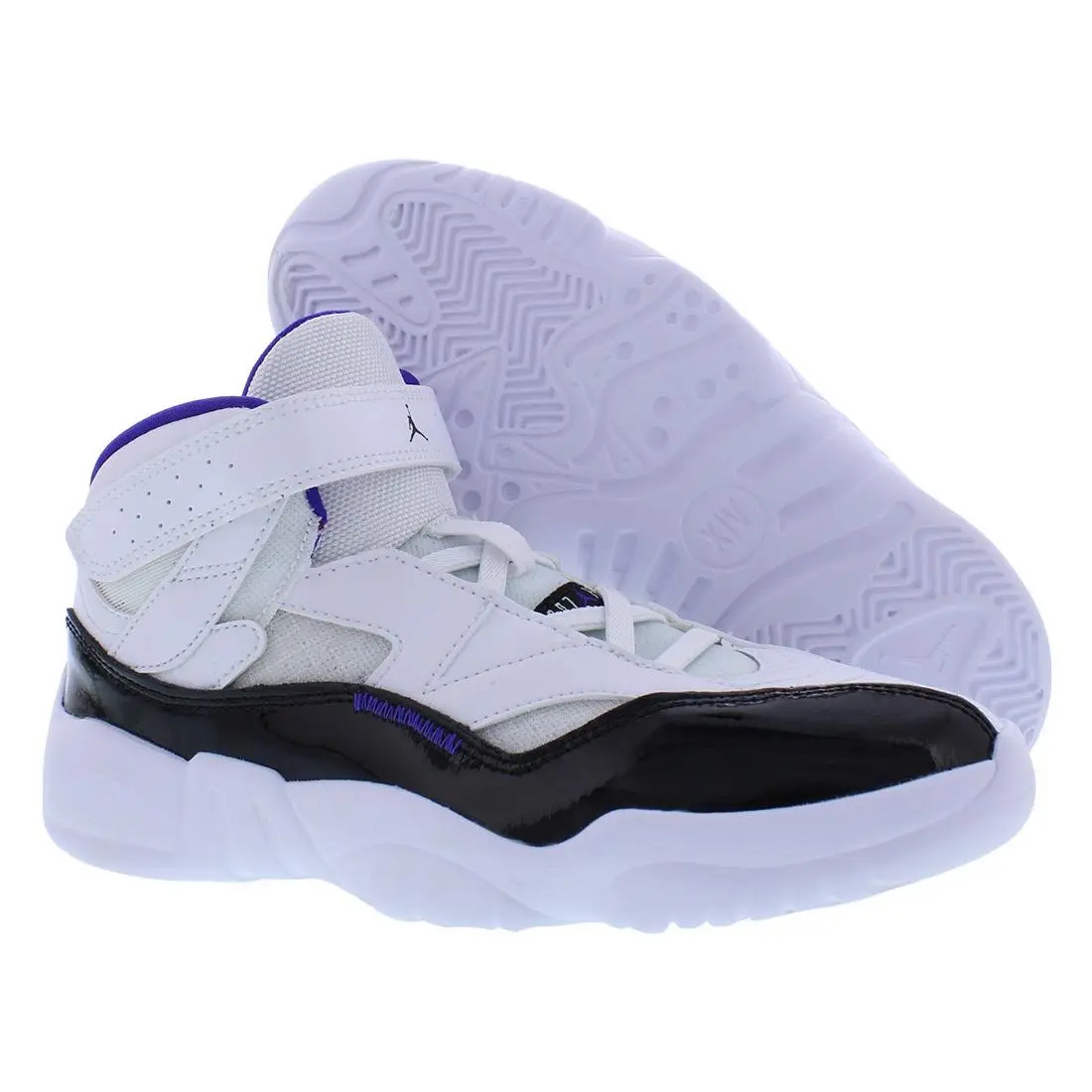 Nike Jumpman Two Trey PS Boys Shoes Size 1 Color: White/dark Concord/black