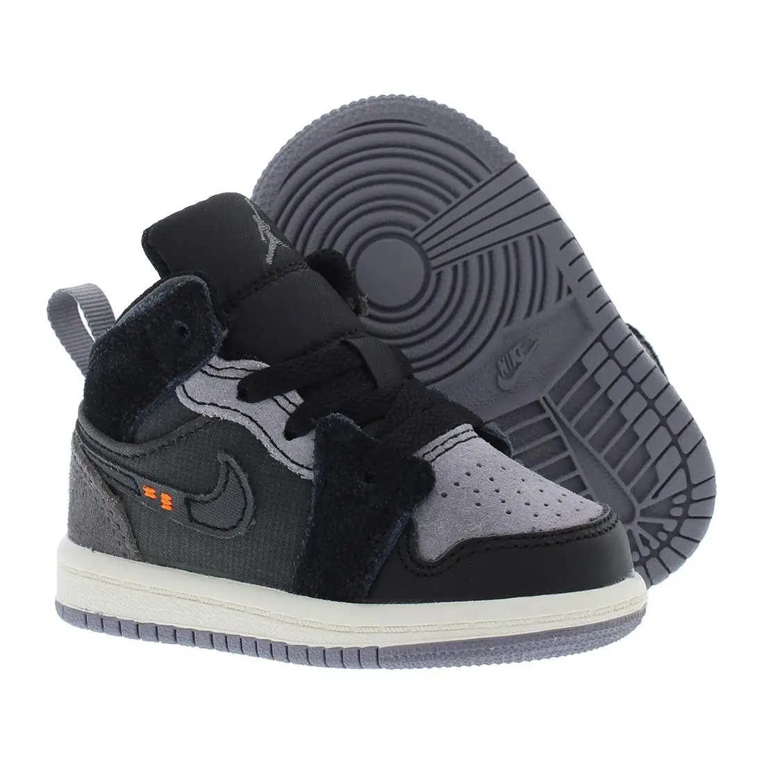 Nike Jordan 1 Mid Se Craft Infant/toddler Shoes Size 4 Color: Black/cement