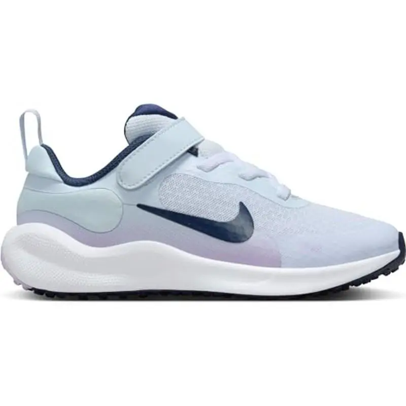 Nike Revolution 7 Little Kid Sneakers Unisex Grey Navy Size 8 - Gray