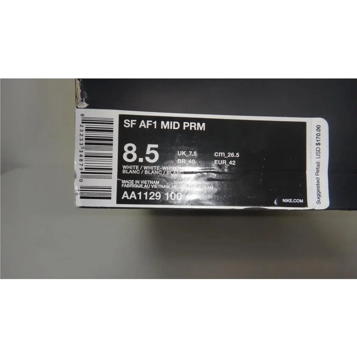Nike shoes - SF Air Force 1 Mid - AA1129-100 - White 1