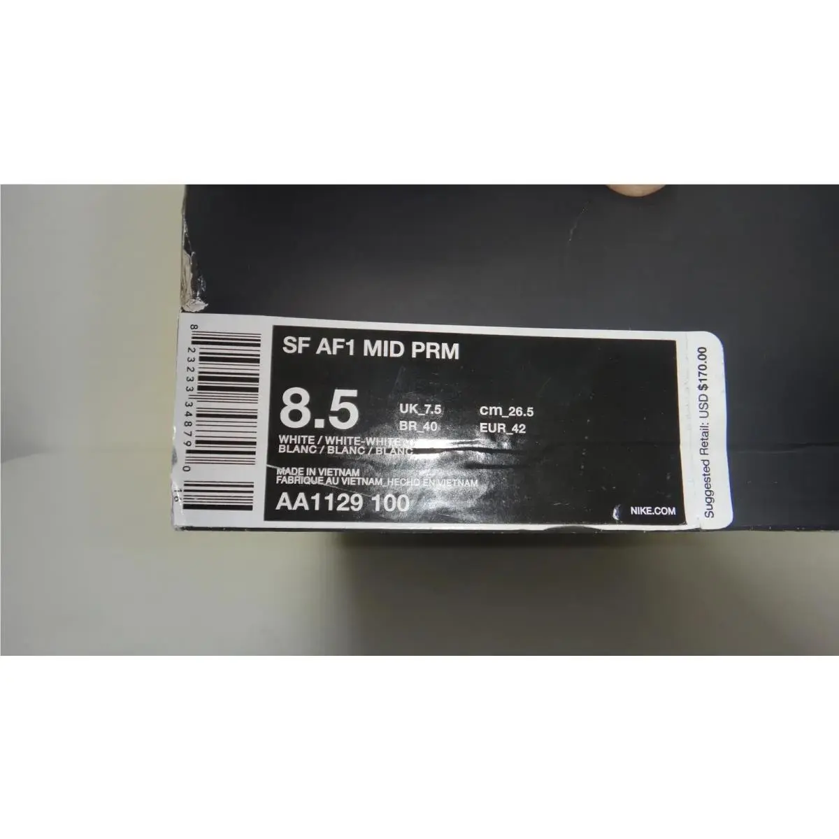 Nike shoes - SF Air Force 1 Mid - AA1129-100 - White 2