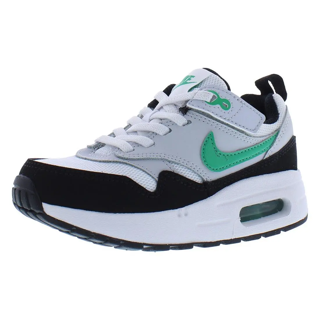 Nike Air Max 1 Easyon PS Boys Shoes Size 8 Color: White/stadium Green