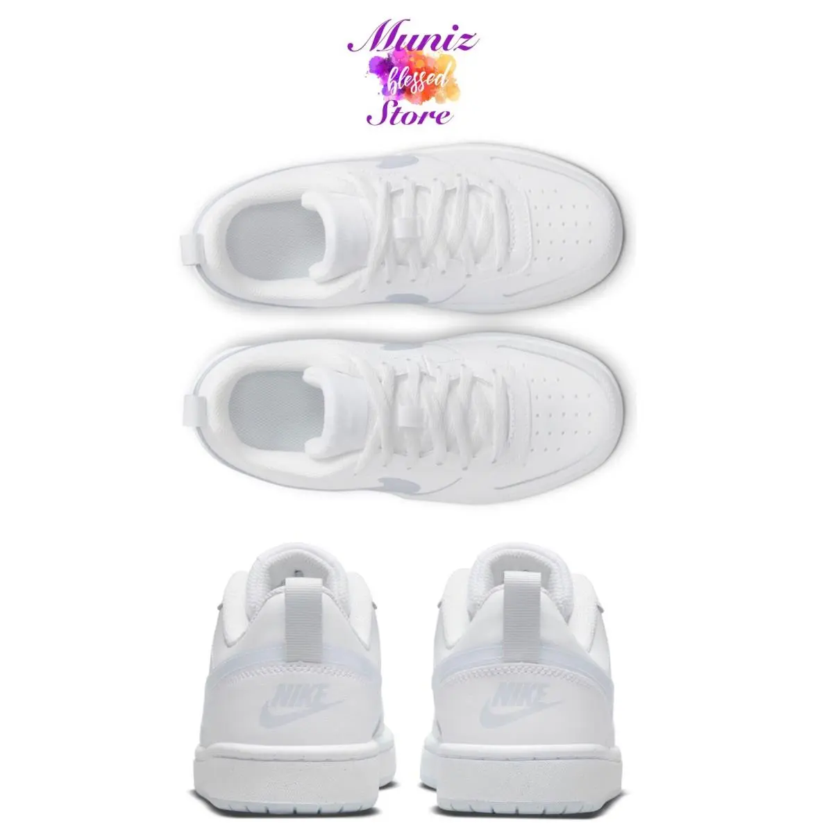 Nike shoes - Nike Court Borough - Court Borough - BQ5448 118 - White/Aura-White 1