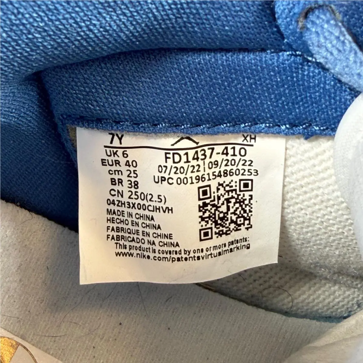 Nike shoes - Jordan 1 Retro High OG True Blue GS - Blue 5