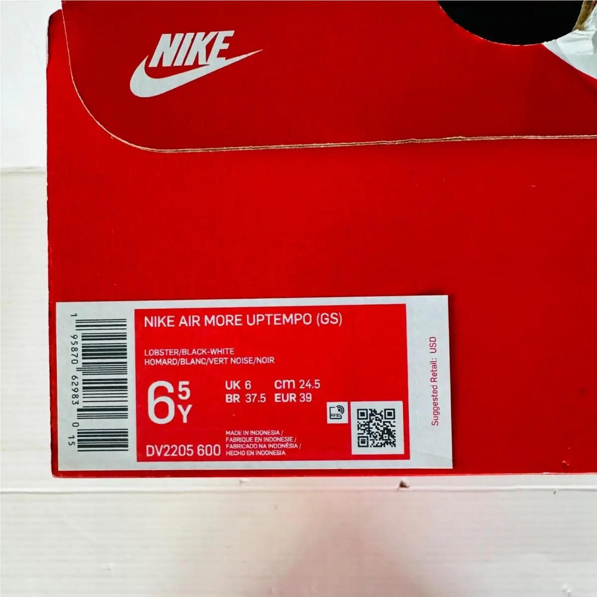 Nike shoes - Nike Air More Uptempo - Air More Uptempo - Red (UPC: 195870629830) 6