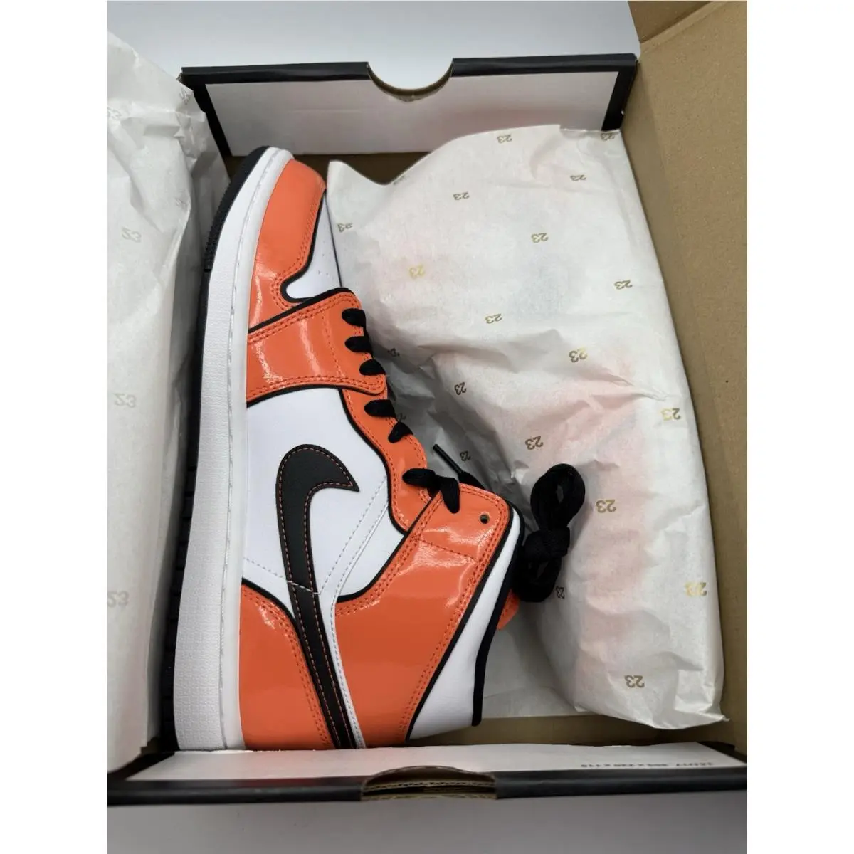 Nike shoes - Jordan Air 1 Mid GS - Orange (UPC: 0194501265423) 0