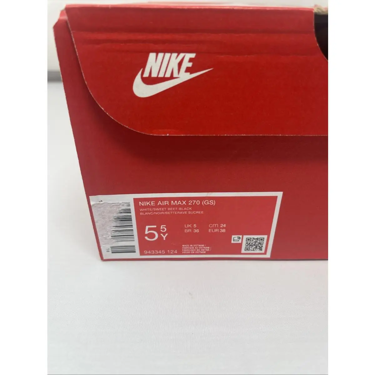 Nike shoes - Nike Air Max 270 - Air Max - White/Sweet Beet/Black 5