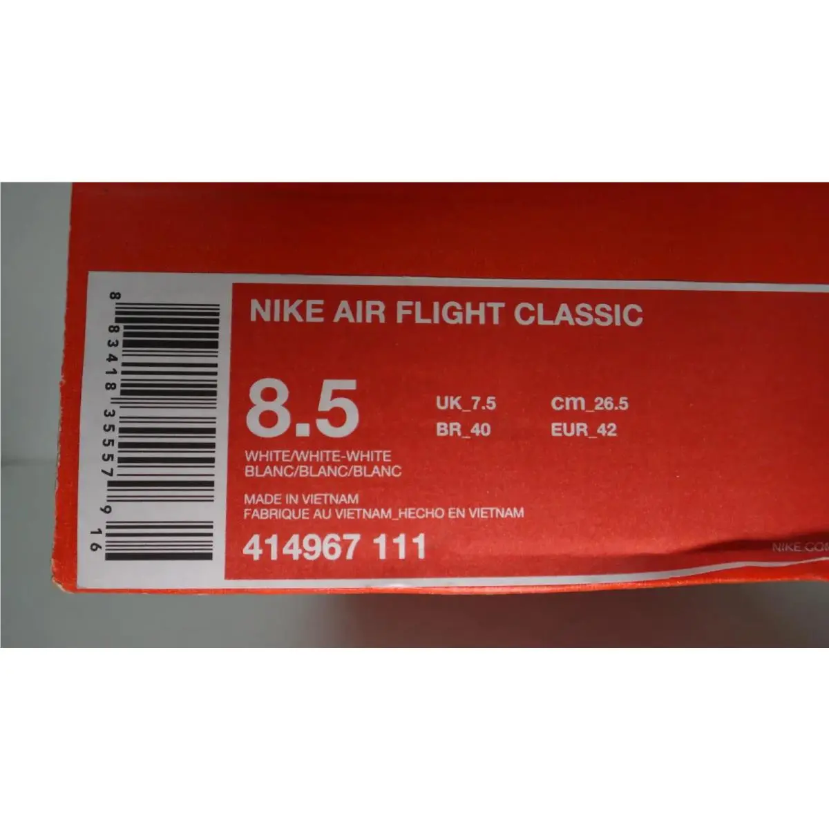 Nike shoes - Nike Air Flight Classic - Air Flight Classic - 414967-111 - White 1