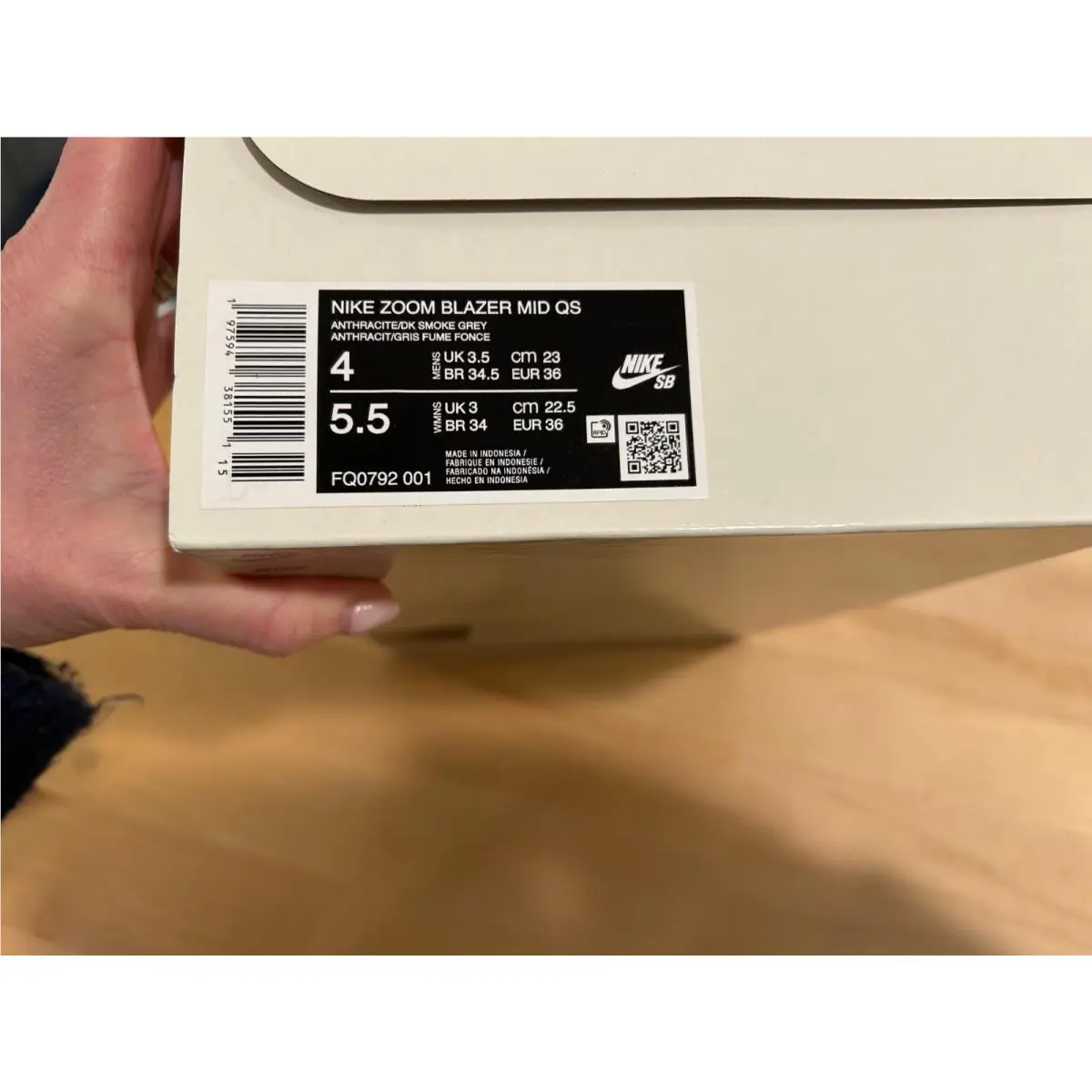 Nike shoes - Nike Blazer SB - Blazer - FQ0792-001 - Gray, Manufacturer: Anthracite/Dark Smoke Grey 0