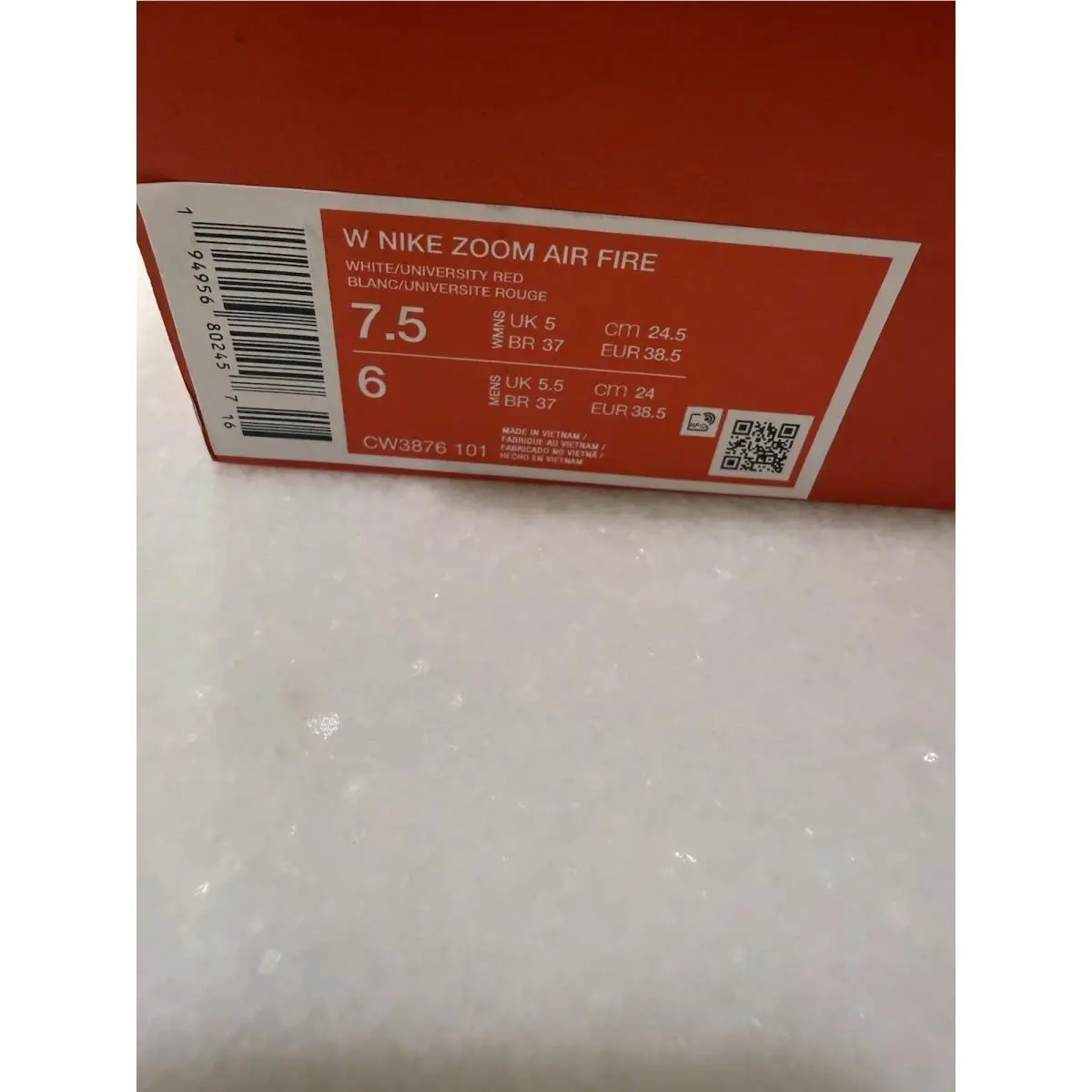Nike shoes - Nike Zoom Air Fire White University Red CW3876-101 - White 4