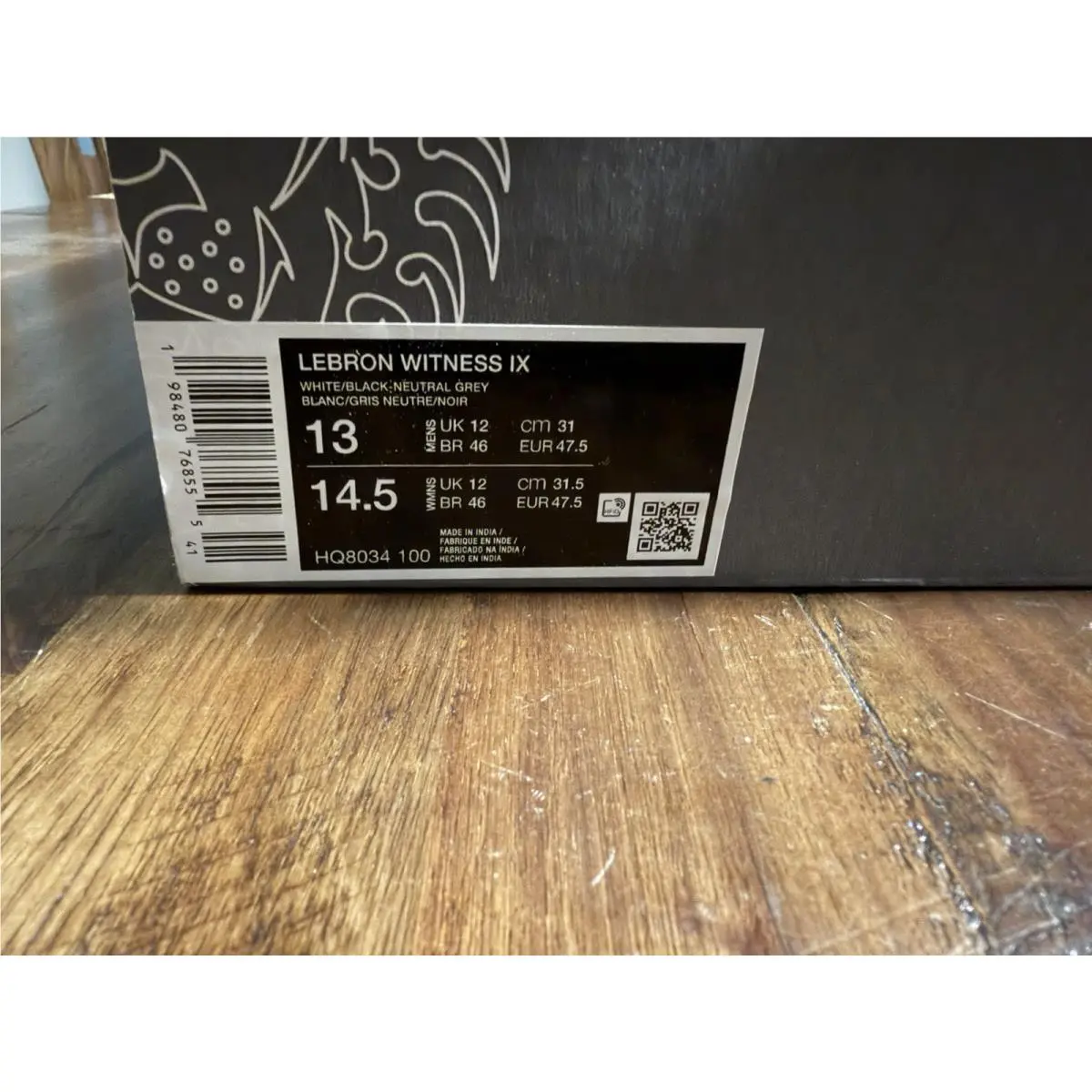 Nike shoes - LeBron Witness 9 - LeBron Witness - White/Neutral Grey/Black 7