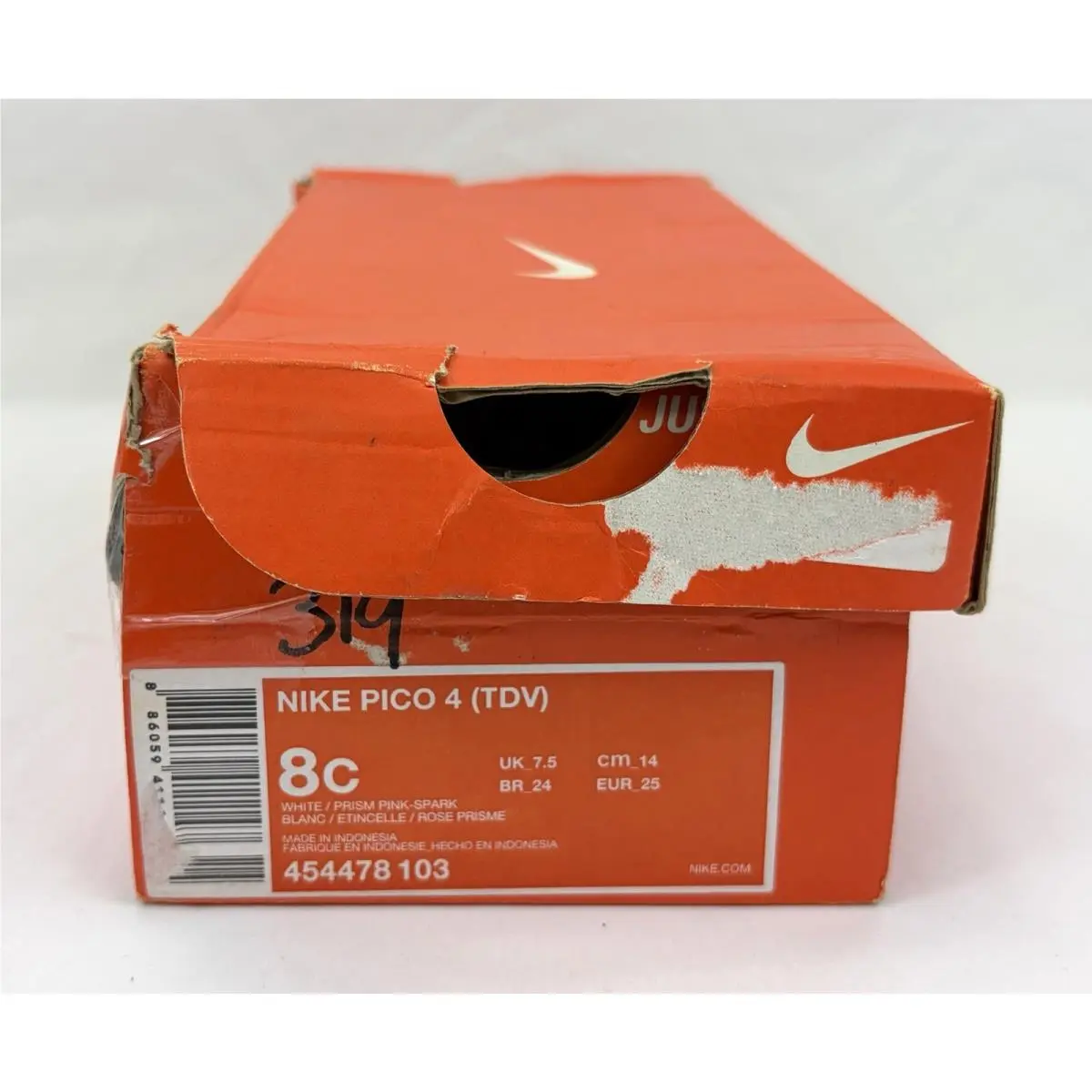 Nike shoes - Nike Pico 4 (TDV) - Pico TDV - 454478 103 - White/Prism Pink (UPC: 00886059411147) 14