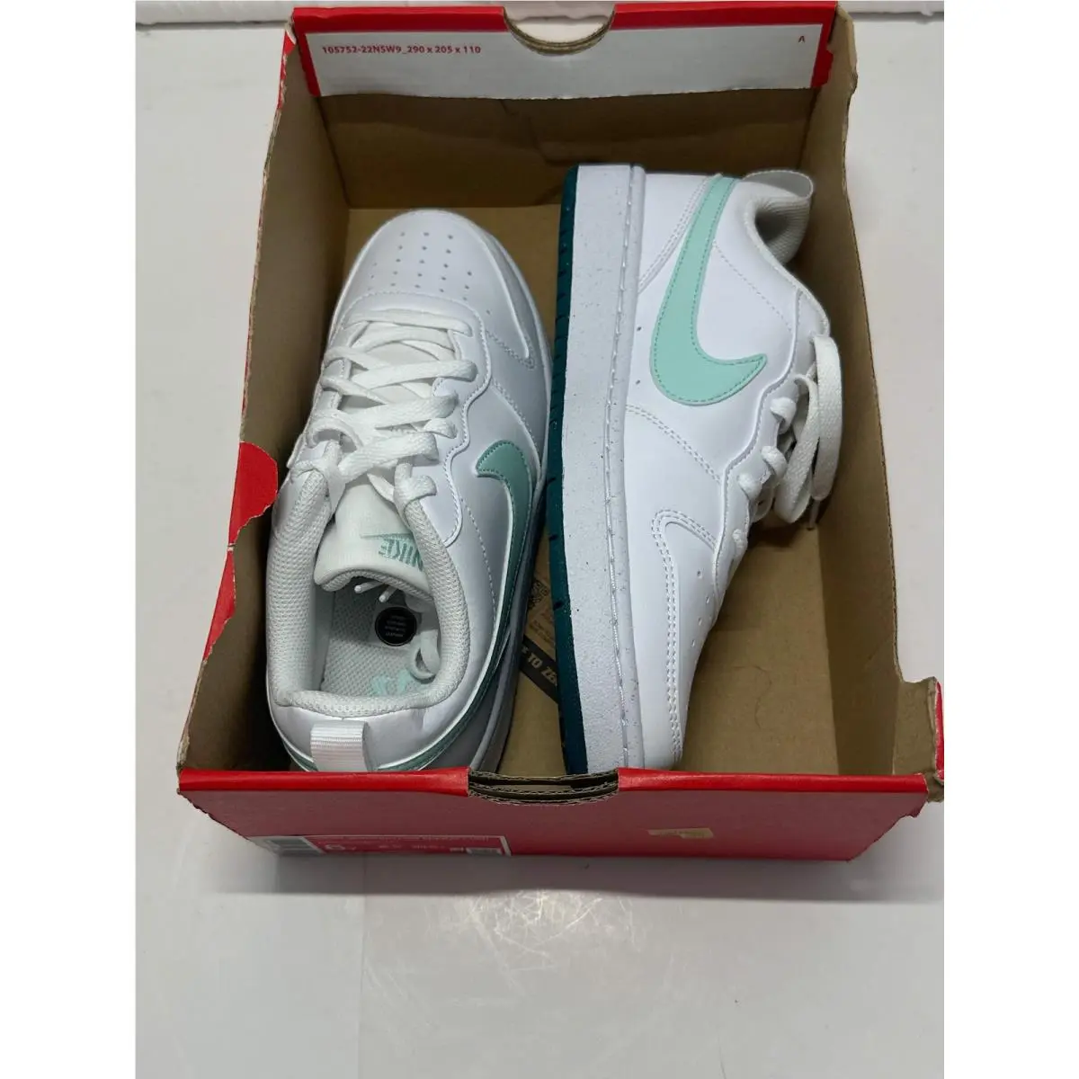 Nike shoes - Nike Court Borough Low Recraft GS - DV5456-102 - White, Jade Ice, Geode Teal (UPC: 196608431022) 0