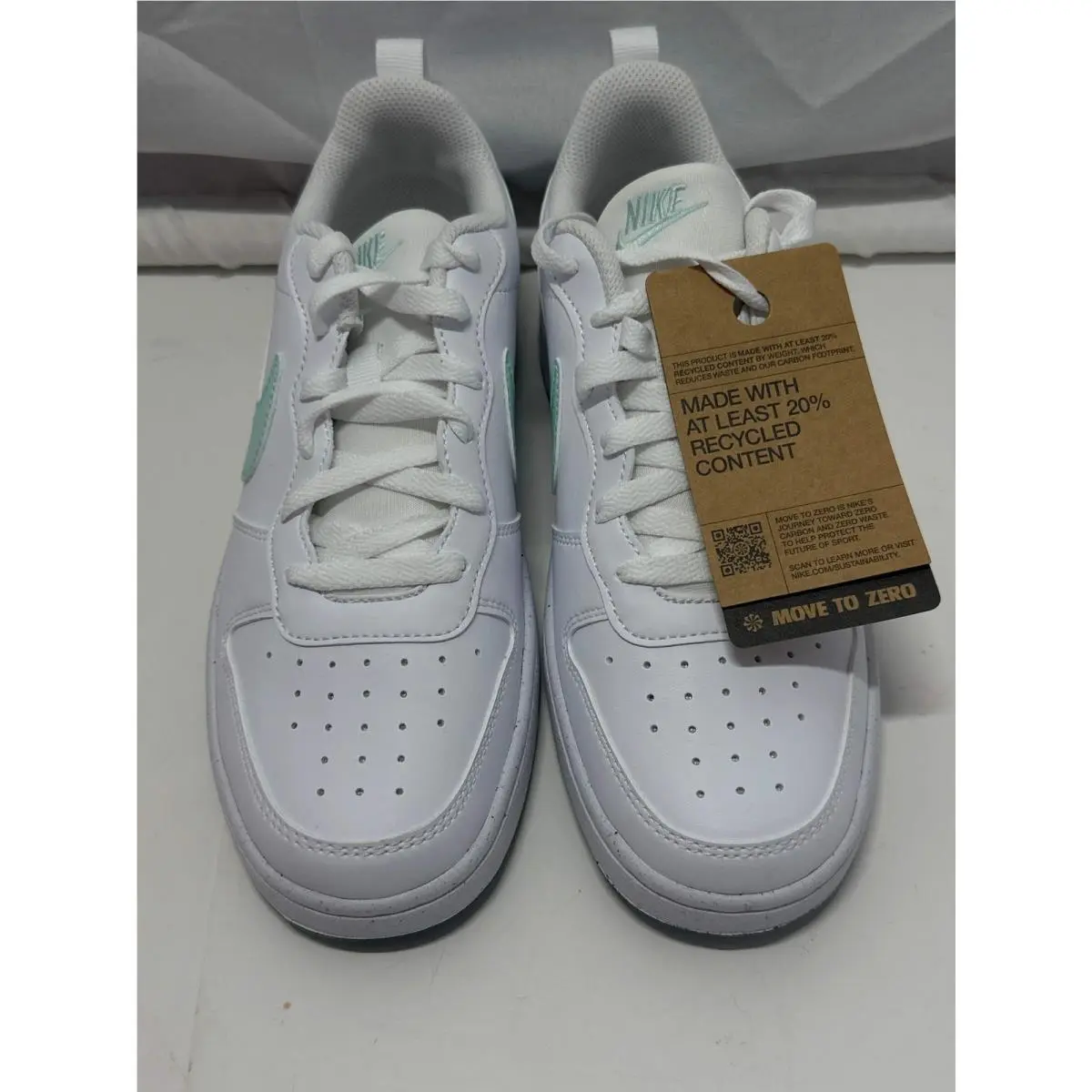 Nike shoes - Nike Court Borough Low Recraft GS - DV5456-102 - White, Jade Ice, Geode Teal (UPC: 196608431022) 2