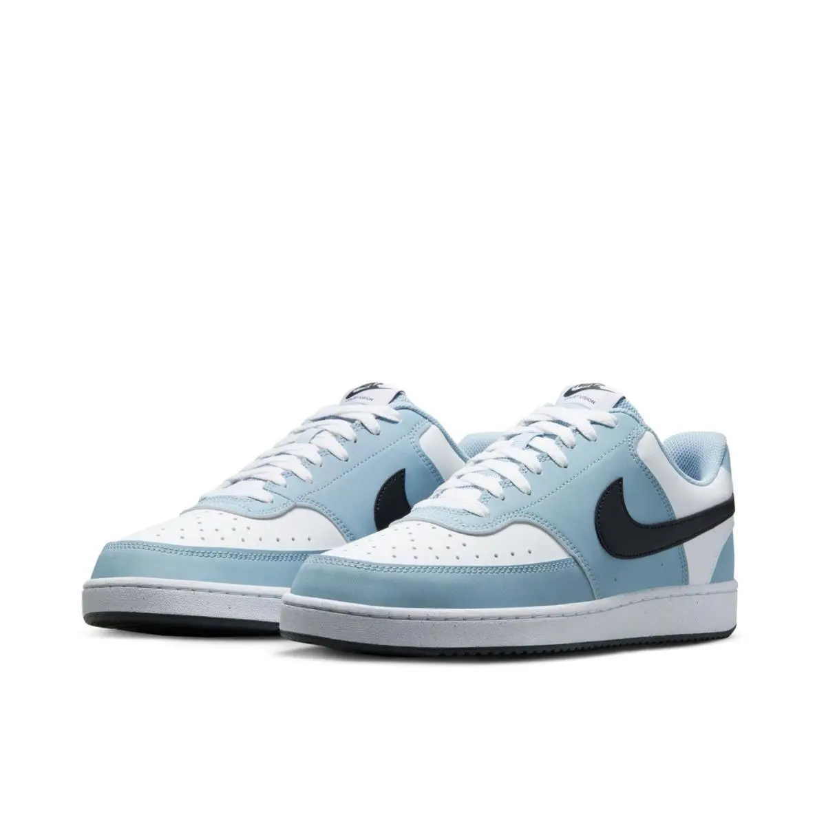 Size 10.5 Nike Court Vision Low Men`s Sneaker - Blue/dark Grey - Gray