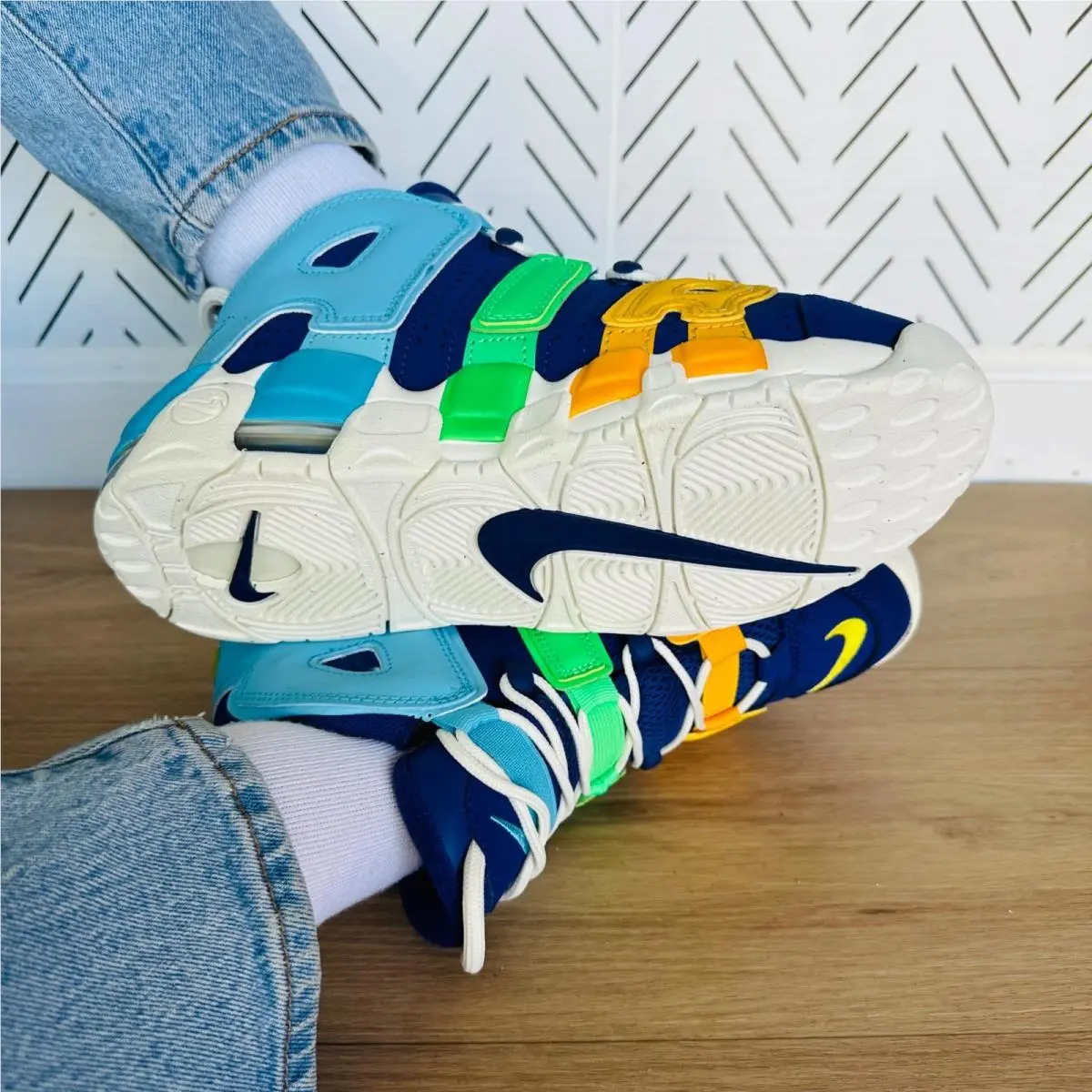 Nike shoes - Nike Air More Uptempo GS - FJ0693-455 - Blue (UPC: 196604824750) 5