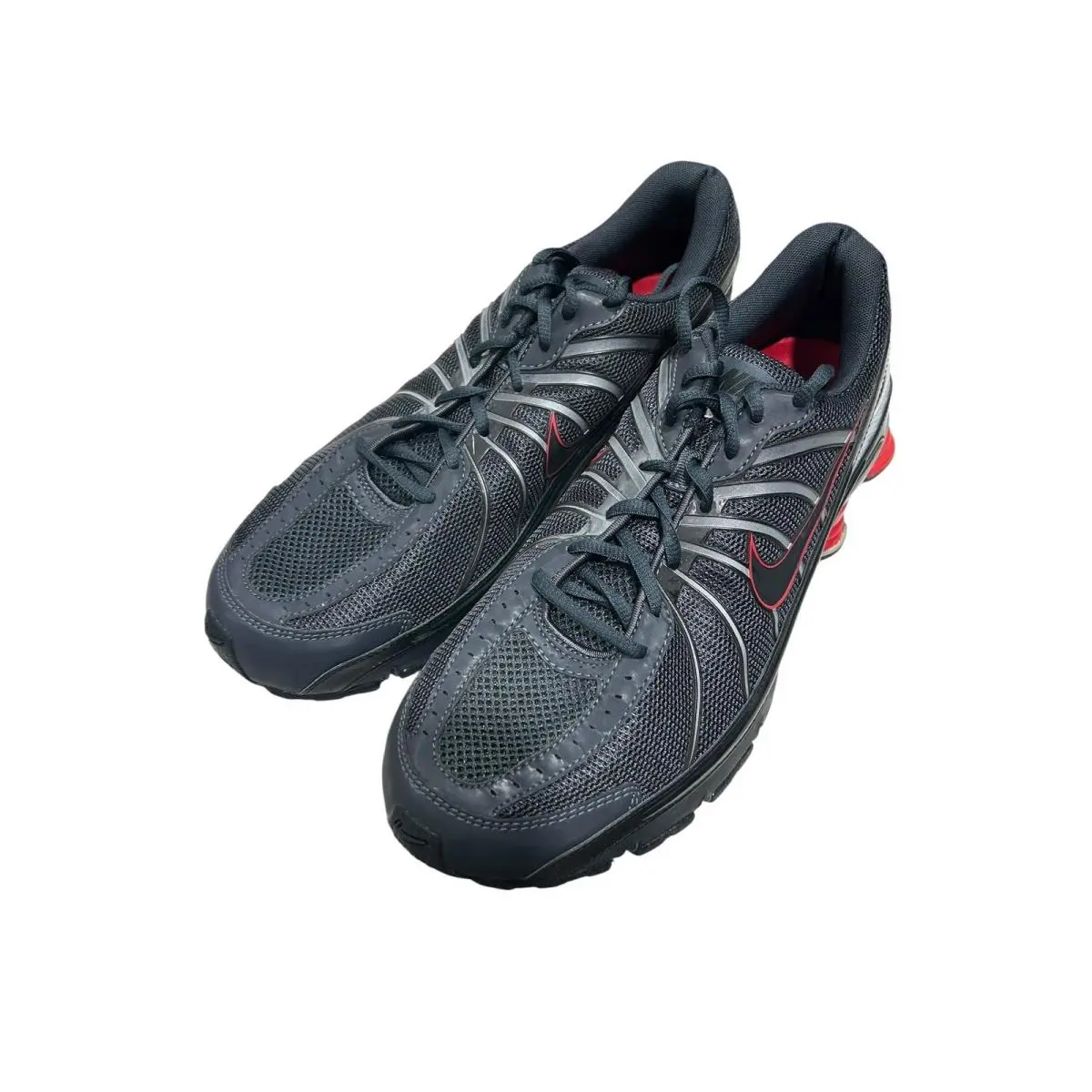 Nike Shox Turbo Vii Silver Black Red Mens Running Shoes 324907-002 Size 12