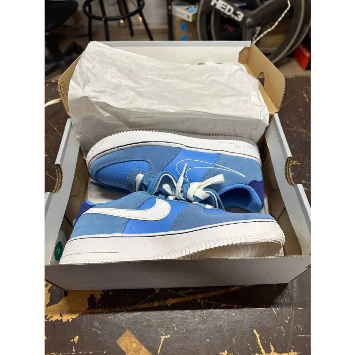 Nike shoes - Nike Air Force 1 `07 LV8 - DB1561-400 - Blue 3