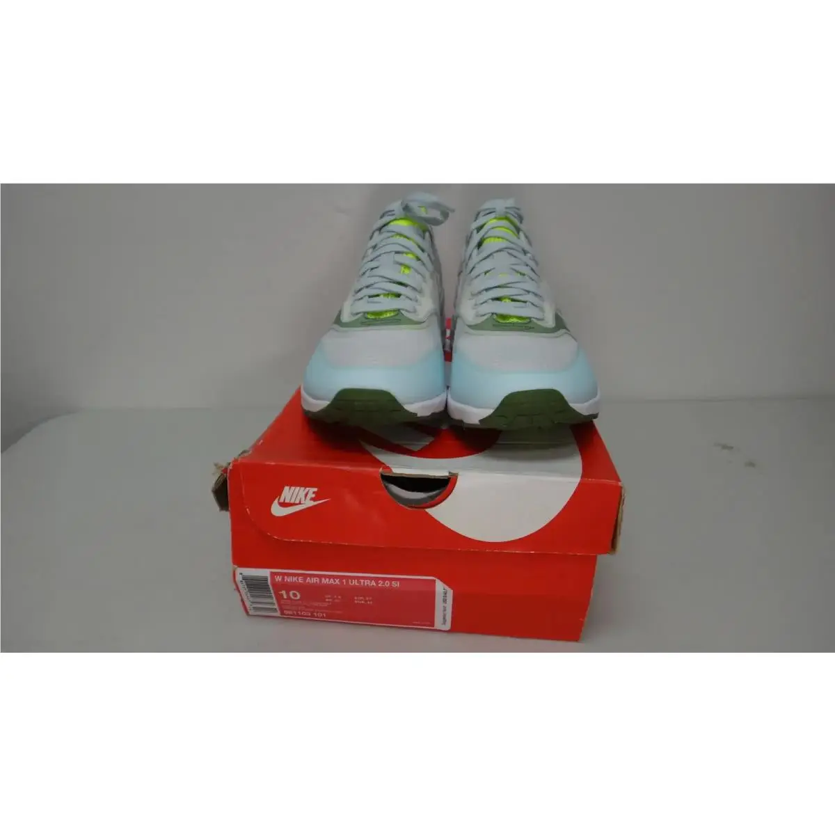 Nike shoes - Air Max 1 Ultra 2.0 SI - 881103-101 - White Light Blue Volt Green 0