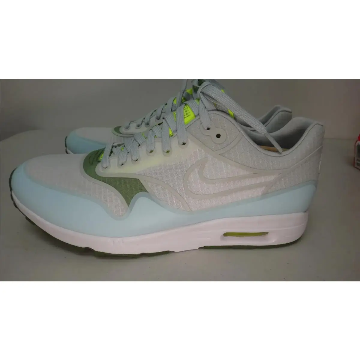 Nike shoes - Air Max 1 Ultra 2.0 SI - 881103-101 - White Light Blue Volt Green 1