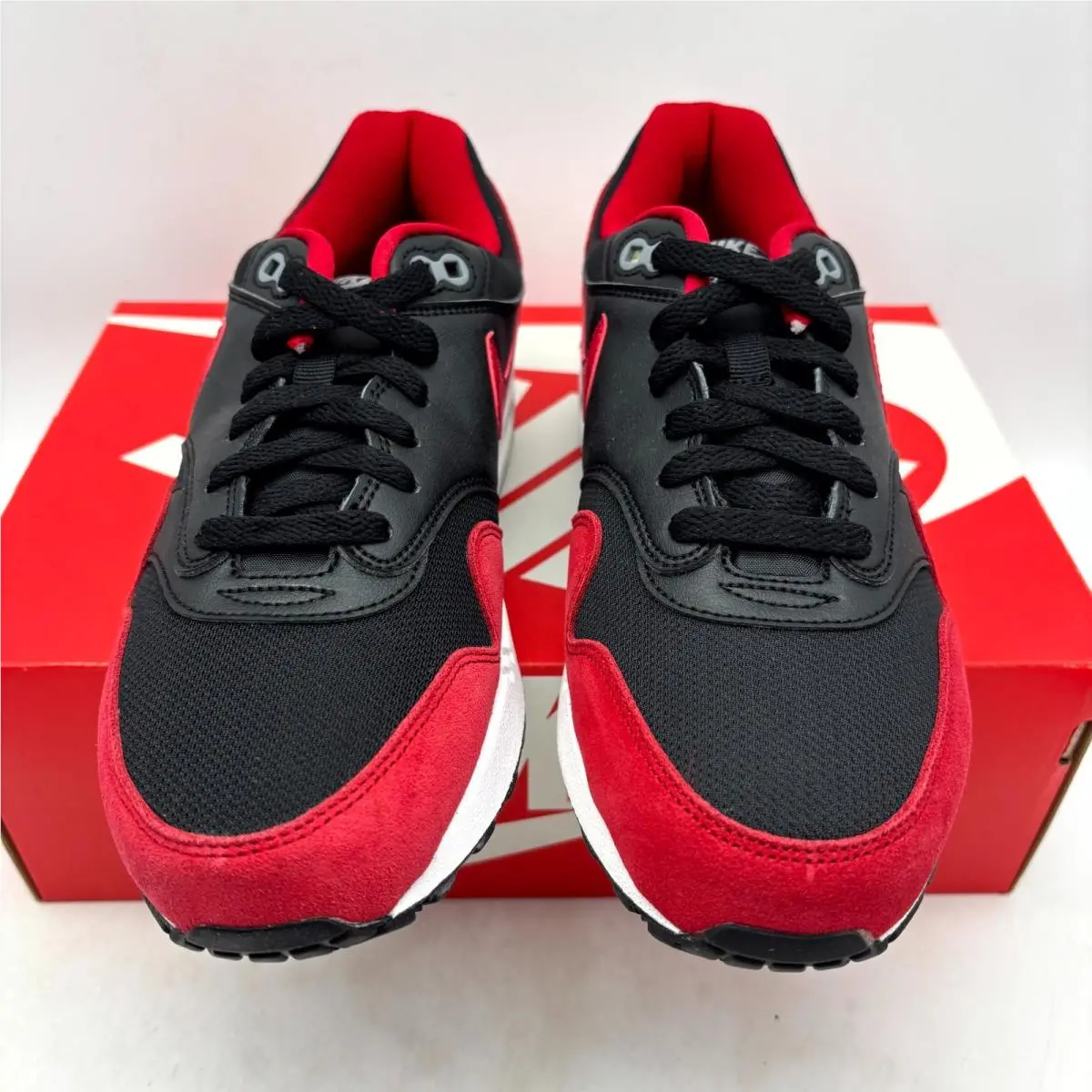 Nike shoes - Nike Air Max 1 GS - 555766-048 - Black Gym Red 1