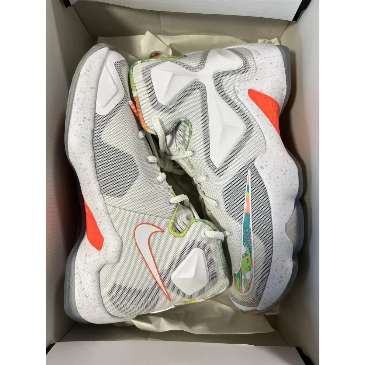 Nike shoes - Nike Lebron XIII GS Easter - White (UPC: 0886066993117) 0