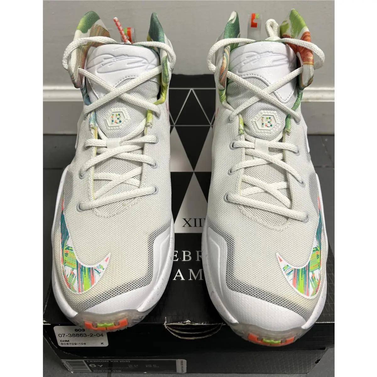 Nike shoes - Nike Lebron XIII GS Easter - White (UPC: 0886066993117) 1