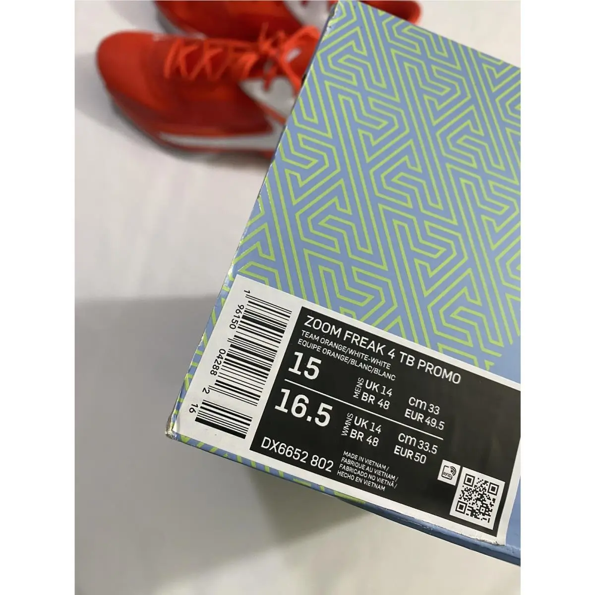 Nike shoes - Nike Zoom Freak - Zoom Freak - DX6652-802 - Orange (UPC: 0196150042882) 8