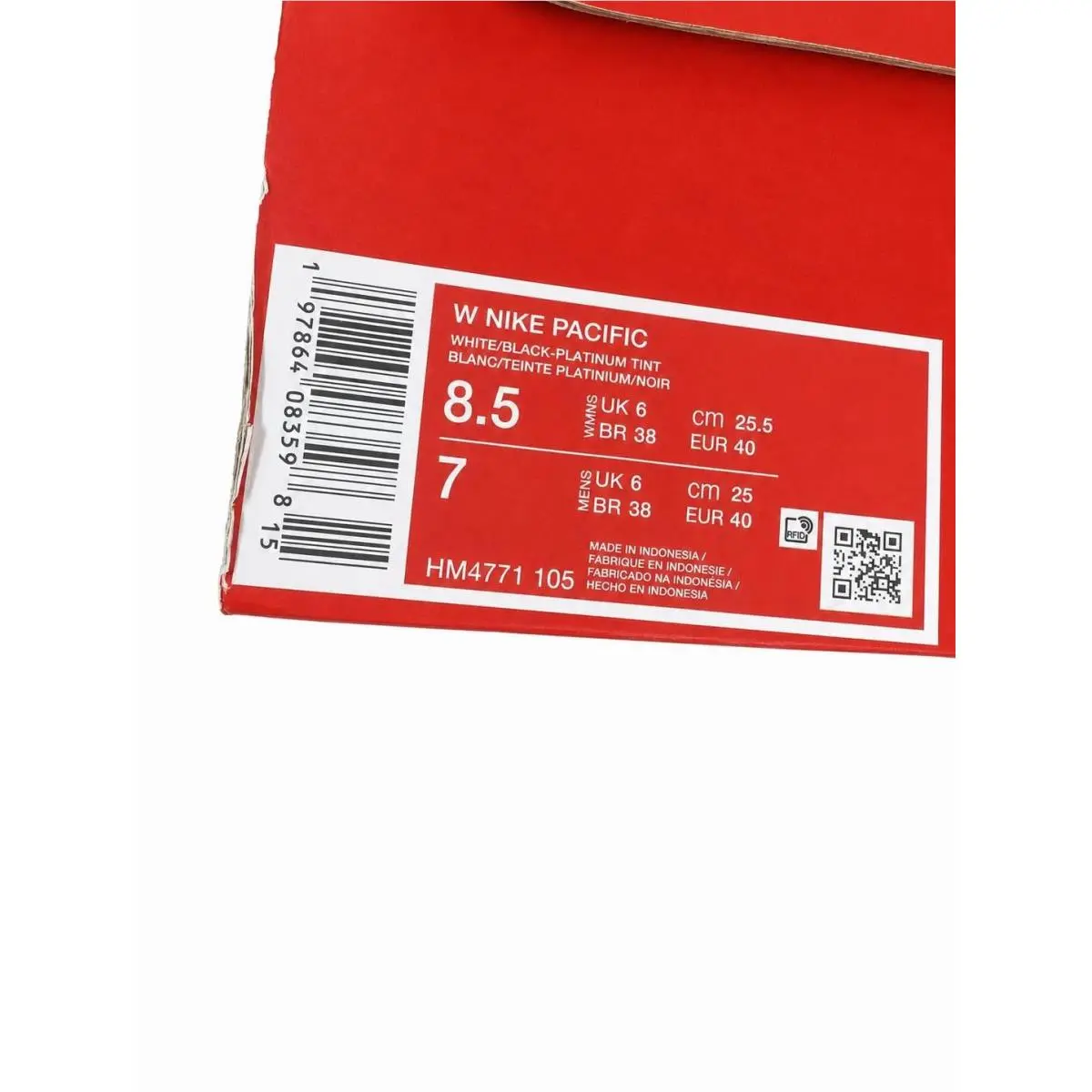 Nike shoes - HM4771 - HM4771 - White/Black-platinum Tint-safety Orange (UPC: 197864083598) 7