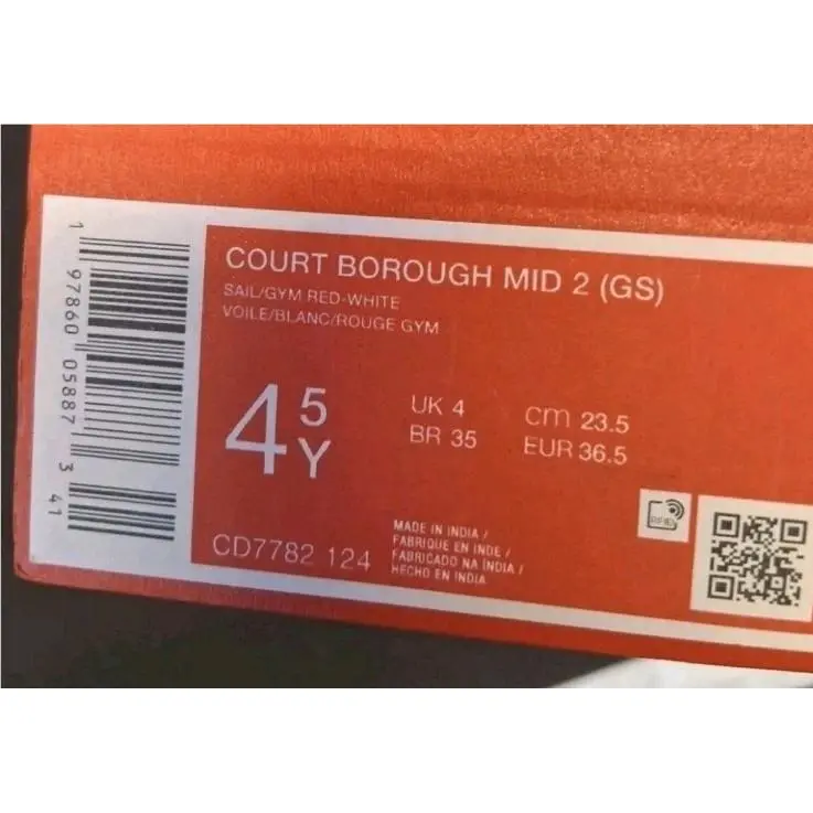 Nike shoes - Nike Court Borough - Court Borough - Sail/ Gym Red-White 6